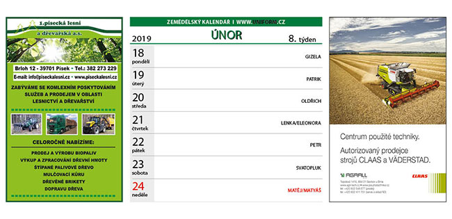 Kalendář UNIFORM