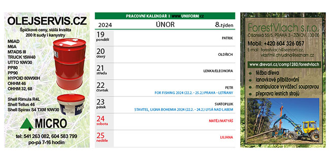 Kalendář UNIFORM